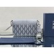 Replica Christian Dior Hit the Road Messenger Bag CD Diamond Canvas Gray