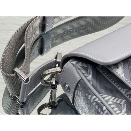 Replica Christian Dior Hit the Road Messenger Bag CD Diamond Canvas Gray
