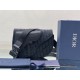 Fake Christian Dior Saddle Men Pouch Dior Oblique Jacquard Black Replica