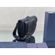 Fake Christian Dior Saddle Men Pouch Dior Oblique Jacquard Black Replica