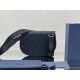 Fake Christian Dior Saddle Men Pouch Dior Oblique Jacquard Black Replica