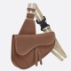 Replica Christian Dior Saddle Belt Men Bag Grained Calfskin Brown