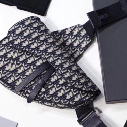 Fake Christian Dior Saddle Belt Men Bag Oblique Canvas Replica