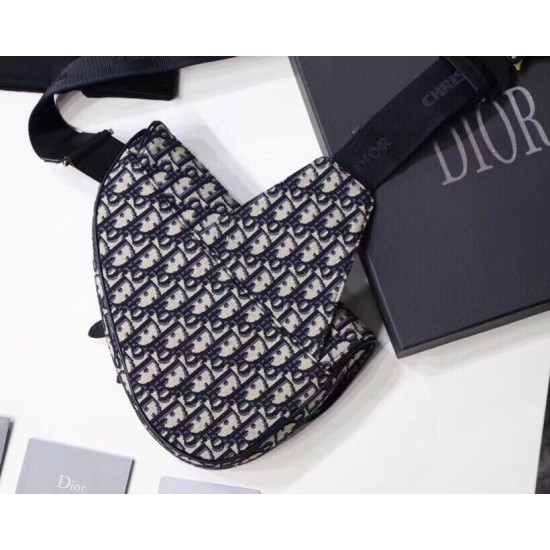 Fake Christian Dior Saddle Belt Men Bag Oblique Canvas Replica