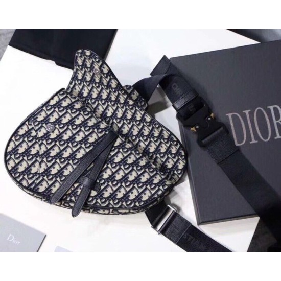 Fake Christian Dior Saddle Belt Men Bag Oblique Canvas Replica