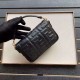 Replica Fendi Mini Baguette FF Motif Bag Black