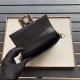 Replica Fendi Mini Baguette FF Motif Bag Black