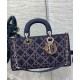 Fake Christian Dior Lady D-Joy Bag Dark Blue Replica Fake Christian Dior Lady D-Joy Bag Dark Blue Replica