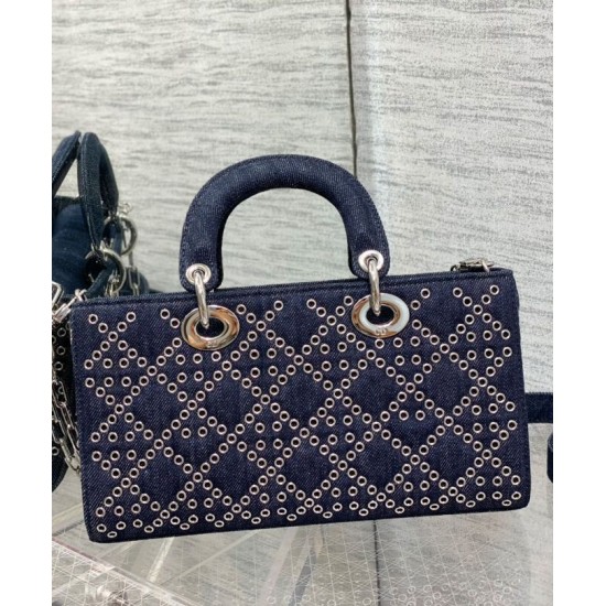 Fake Christian Dior Lady D-Joy Bag Dark Blue Replica Fake Christian Dior Lady D-Joy Bag Dark Blue Replica