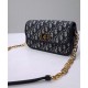 Fake Christian Dior 30 Montaigne Avenue Bag Dark Blue Replica