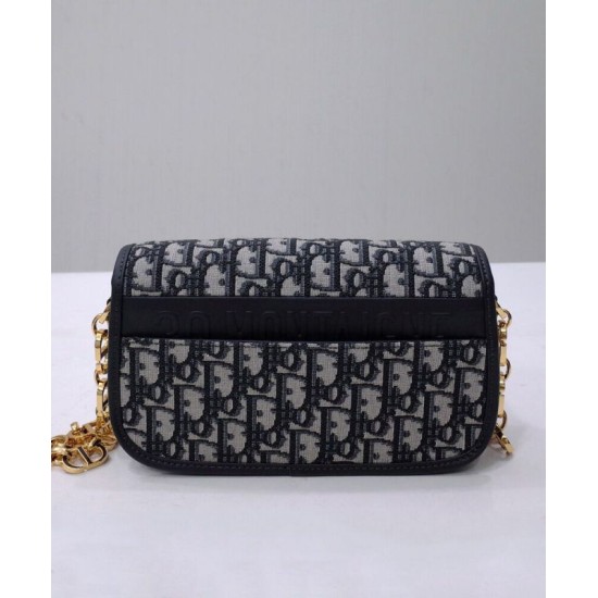 Fake Christian Dior 30 Montaigne Avenue Bag Dark Blue Replica