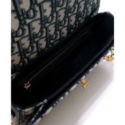 Fake Christian Dior 30 Montaigne Avenue Bag Dark Blue Replica