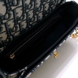 Fake Christian Dior 30 Montaigne Avenue Bag Dark Blue Replica