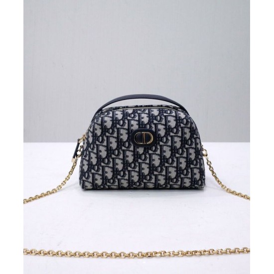 Replica Christian Dior Mini 30 Montaigne D-Cosy Bag Dark Blue