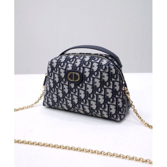 Replica Christian Dior Mini 30 Montaigne D-Cosy Bag Dark Blue