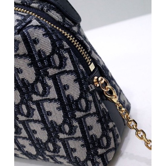Replica Christian Dior Mini 30 Montaigne D-Cosy Bag Dark Blue