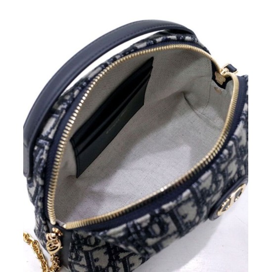 Replica Christian Dior Mini 30 Montaigne D-Cosy Bag Dark Blue