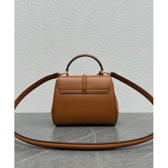 Fake Celine Mini 16 Bag Natural Calfskin Coffee Replica