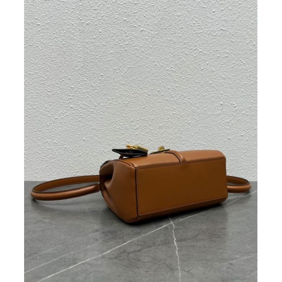 Fake Celine Mini 16 Bag Natural Calfskin Coffee Replica