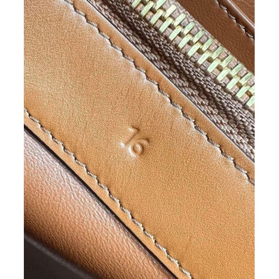 Fake Celine Mini 16 Bag Natural Calfskin Coffee Replica