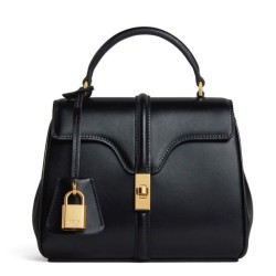 Replica Celine Mini 16 Bag Natural Calfskin Black
