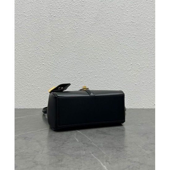 Replica Celine Mini 16 Bag Natural Calfskin Black