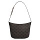Fake Celine Medium Celine Croque Bag Triomphe Canvas And Calfskin Coffee Replica