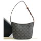 Fake Celine Medium Celine Croque Bag Triomphe Canvas And Calfskin Coffee Replica