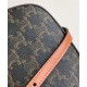 Fake Celine Medium Celine Croque Bag Triomphe Canvas And Calfskin Coffee Replica