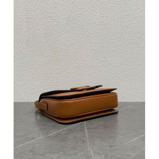 Replica Celine Classique Cuir Triomphe Bag In Natural Calfskin Coffee