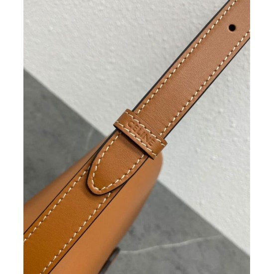 Replica Celine Classique Cuir Triomphe Bag In Natural Calfskin Coffee
