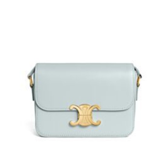 Fake Celine Teen Triomphe Bag Shiny Calfskin Blue Replica Fake Celine Teen Triomphe Bag Shiny Calfskin Blue Replica