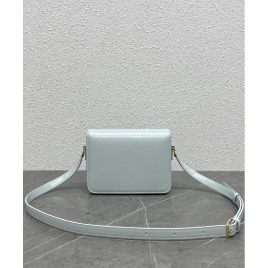 Fake Celine Teen Triomphe Bag Shiny Calfskin Blue Replica Fake Celine Teen Triomphe Bag Shiny Calfskin Blue Replica