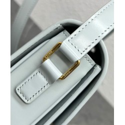 Fake Celine Teen Triomphe Bag Shiny Calfskin Blue Replica