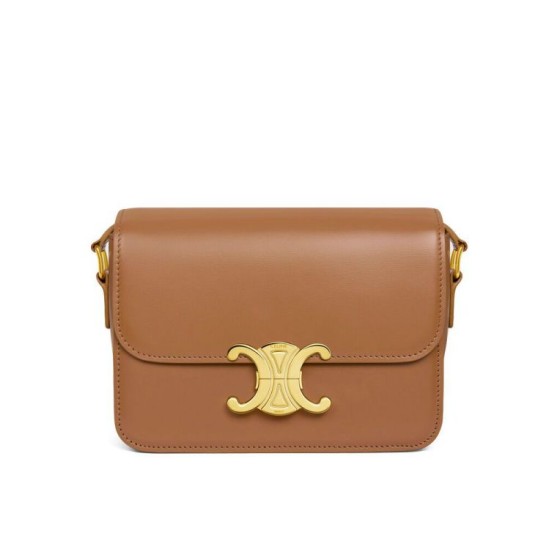 Replica Celine Teen Triomphe Bag Shiny Calfskin Coffee Fake Celine Teen Triomphe Bag Shiny Calfskin Coffee Replica