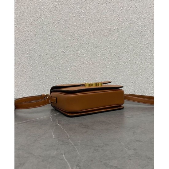 Replica Celine Teen Triomphe Bag Shiny Calfskin Coffee Fake Celine Teen Triomphe Bag Shiny Calfskin Coffee Replica