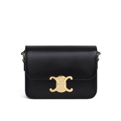 Replica Celine Teen Triomphe Bag Shiny Calfskin Black