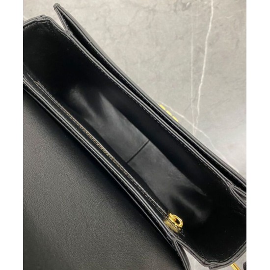 Replica Celine Teen Triomphe Bag Shiny Calfskin Black
