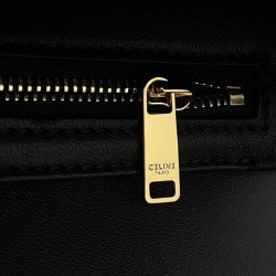 Replica Celine Teen Triomphe Bag Shiny Calfskin Black Replica Celine Teen Triomphe Bag Shiny Calfskin Black