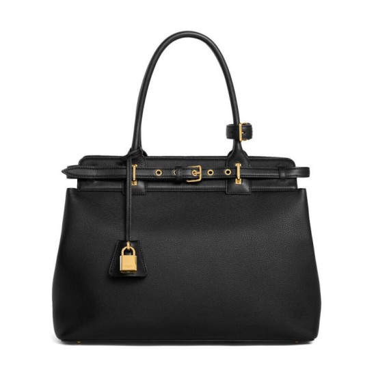 Fake Celine Conti Bag Supple Calfskin Black Replica