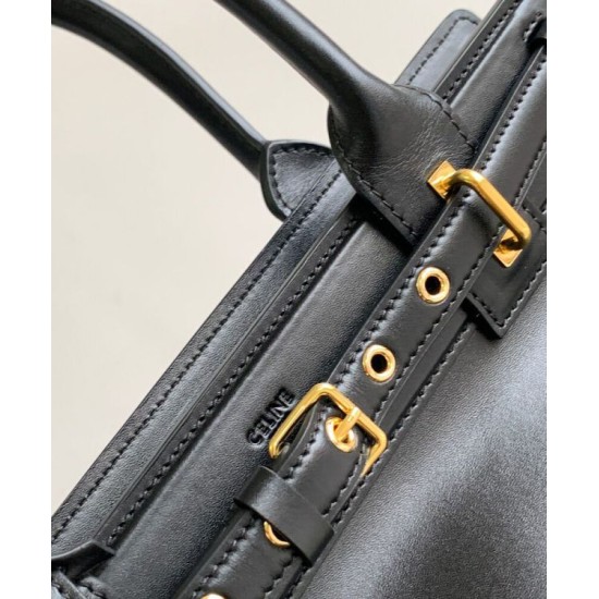 Fake Celine Conti Bag Supple Calfskin Black Replica