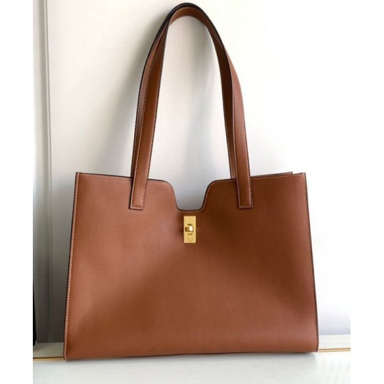 Fake Celine Cabas 16 Bag Smooth Calfskin Coffee Replica