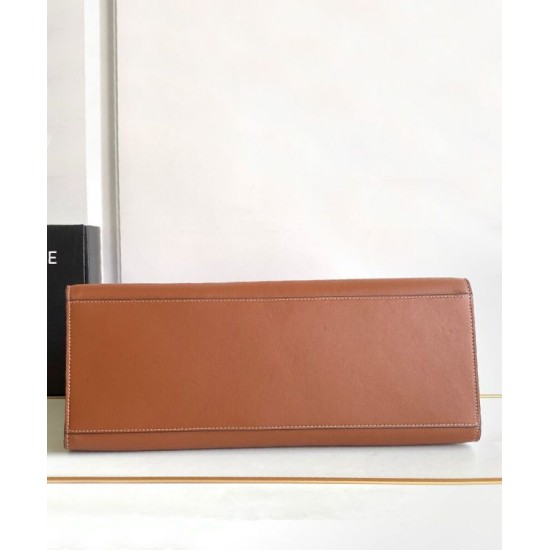 Fake Celine Cabas 16 Bag Smooth Calfskin Coffee Replica