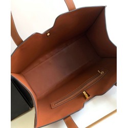 Fake Celine Cabas 16 Bag Smooth Calfskin Coffee Replica