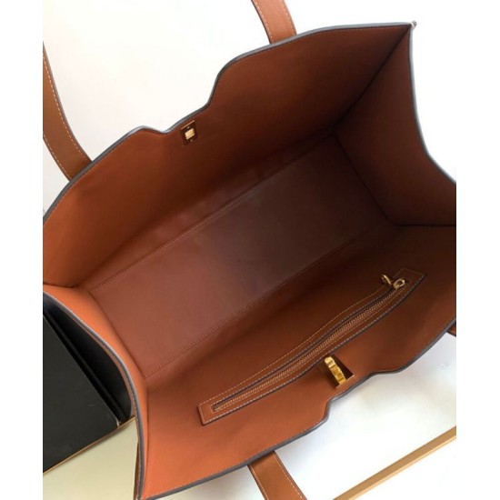 Fake Celine Cabas 16 Bag Smooth Calfskin Coffee Replica