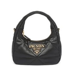 Replica Prada Nappa-leather Mini Bag With Topstitching 1BA384 Black