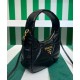 Replica Prada Nappa-leather Mini Bag With Topstitching 1BA384 Black