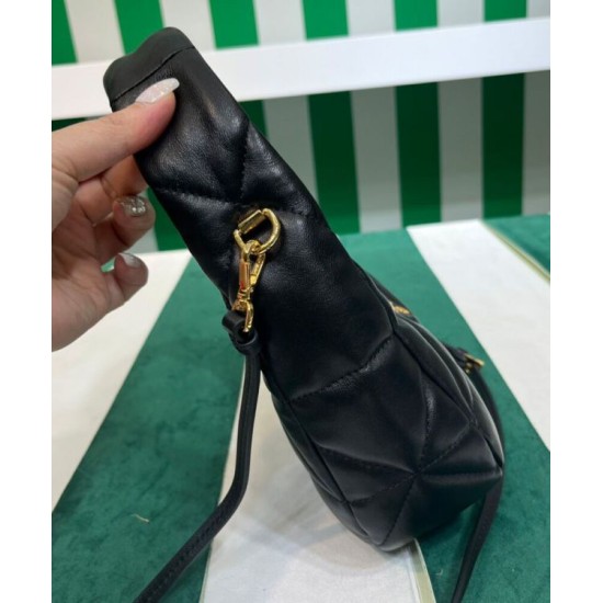 Replica Prada Nappa-leather Mini Bag With Topstitching 1BA384 Black