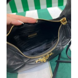 Replica Prada Nappa-leather Mini Bag With Topstitching 1BA384 Black