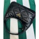 Replica Prada Large Topstitched Nappa-leather Bag 1BC183 Black